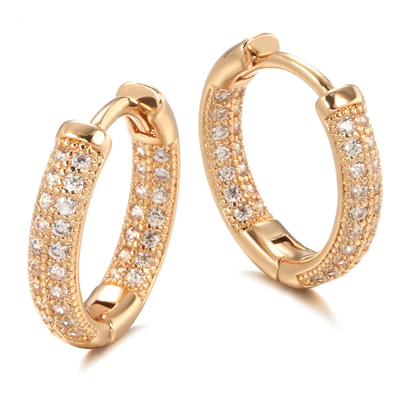 Pendientes de Oro Real de 14k con Diamantes para Mujer, p...