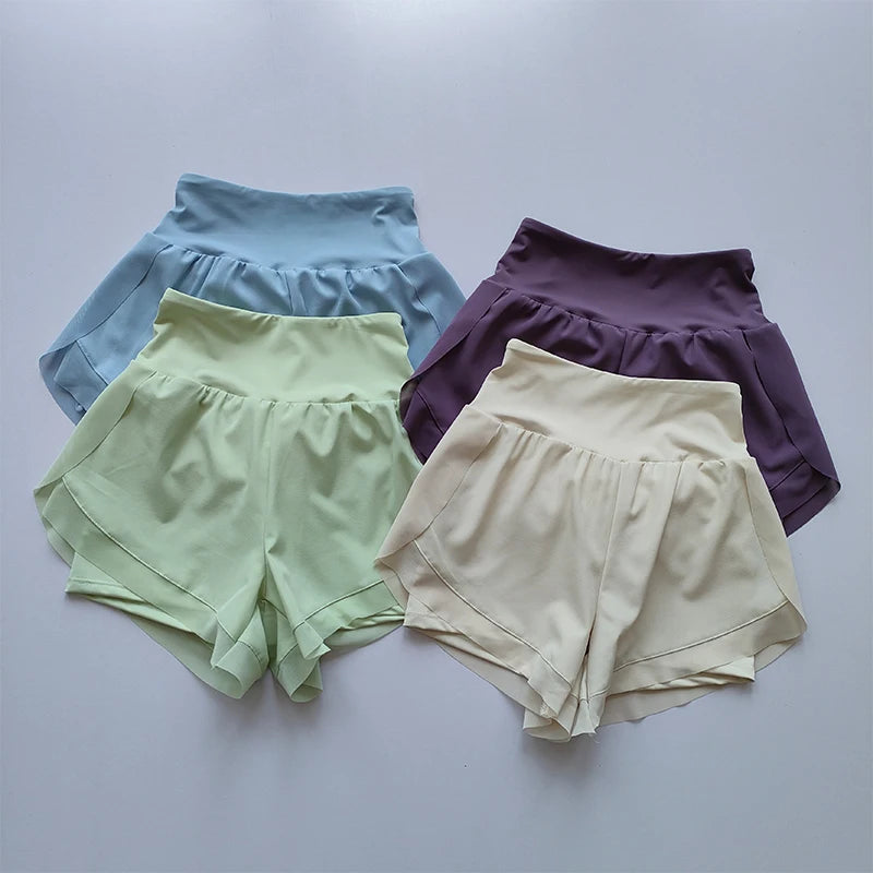 Pantalones Cortos Deportivos Mujer Malla 2 en 1 Secado Rápido - Fitness y Yoga