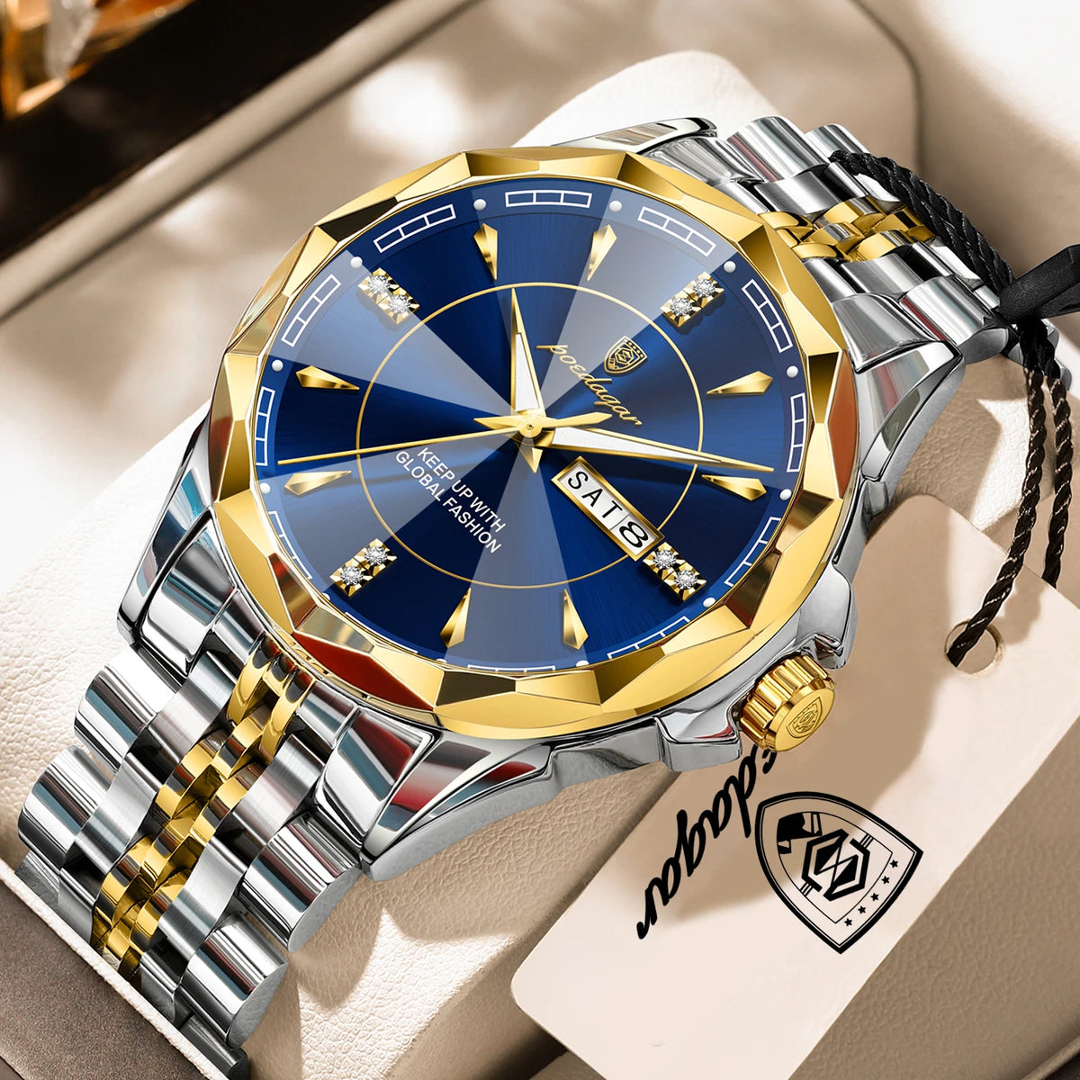 Reloj de Pulsera POEDAGAR para Hombre de Negocios, Resist...