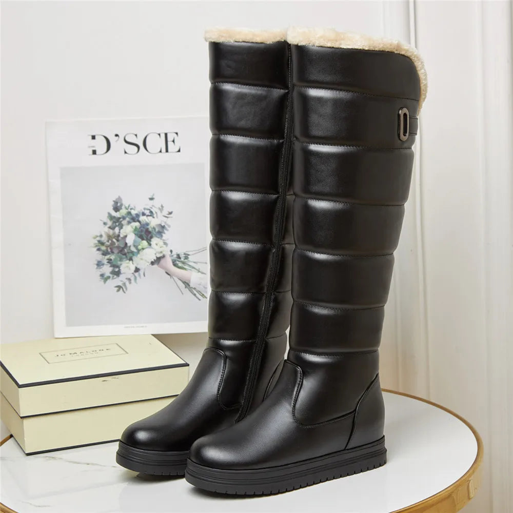 Botas de nieve blancas y rosas cálidas para Mujer, zapato...