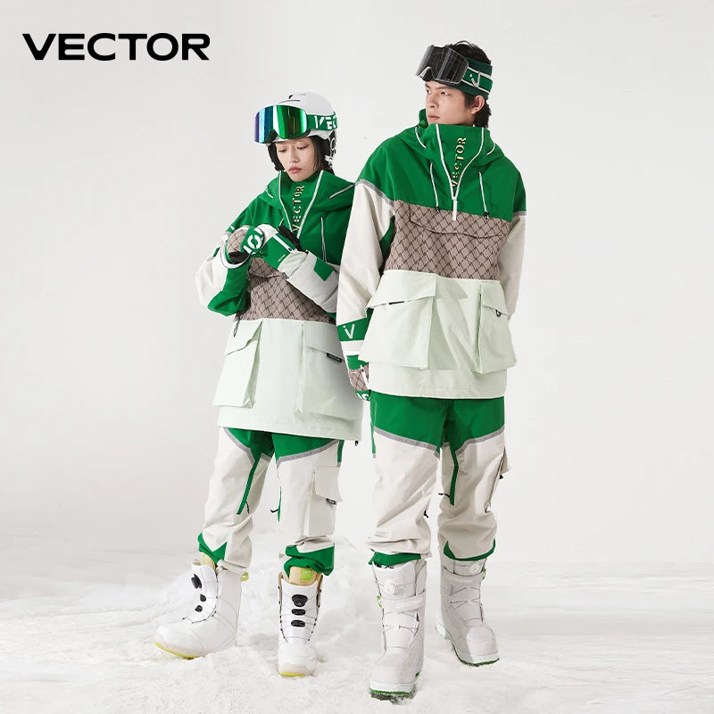 VECTOR-ropa de esquí para mujer y hombre, suéter con capu...