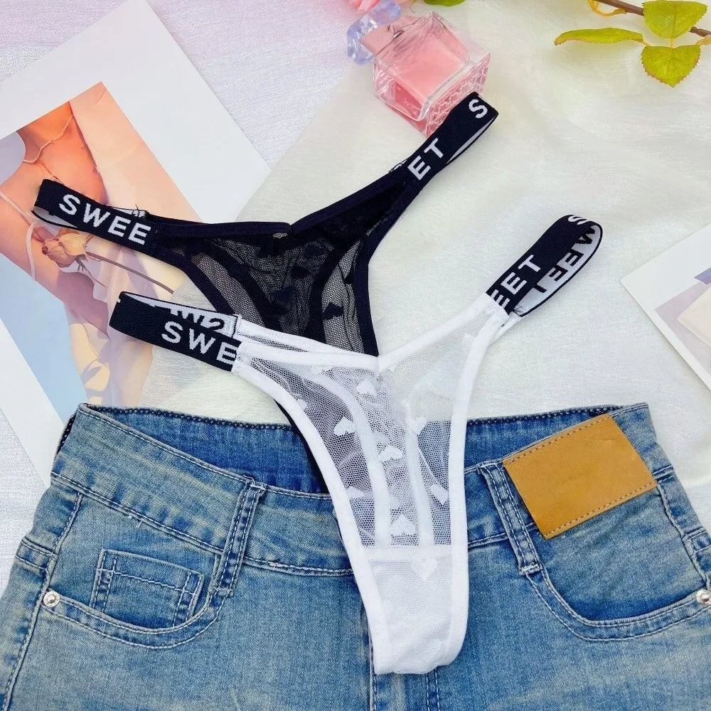 Cotton heart mesh thong from Corporación Turística, seamless design with soft fabric, ideal for comfortable, stylish wear.
