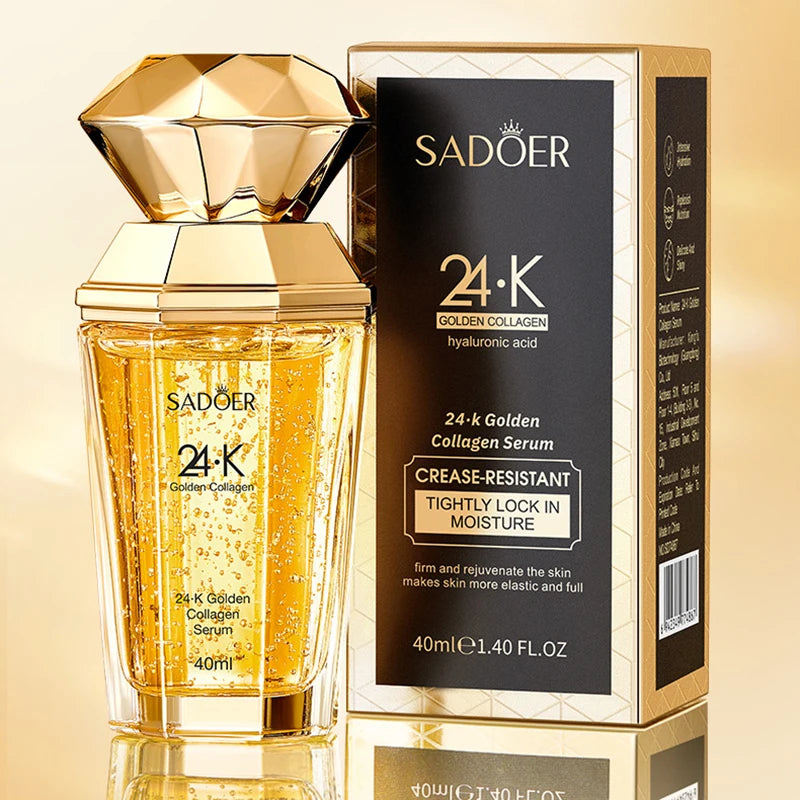 SADOER 24K suero de colágeno dorado para el rostro hidrat...