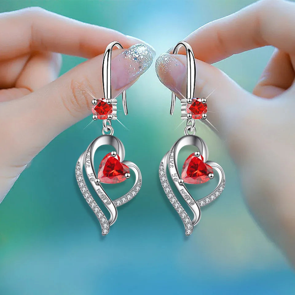 Pendientes de gota de corazón coreano para mujer, Color p...