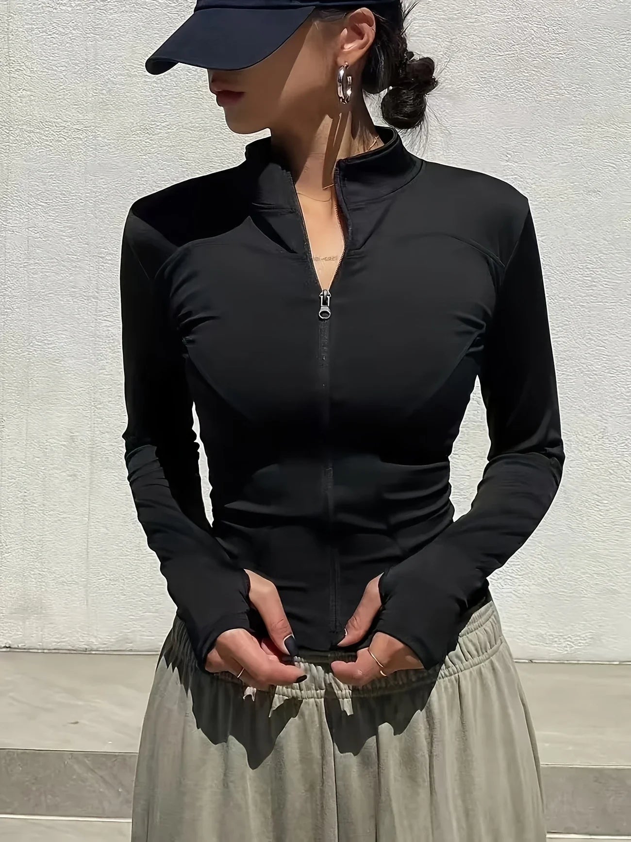 Chaqueta Deportiva de Secado Rápido para Mujer, con Cierr...
