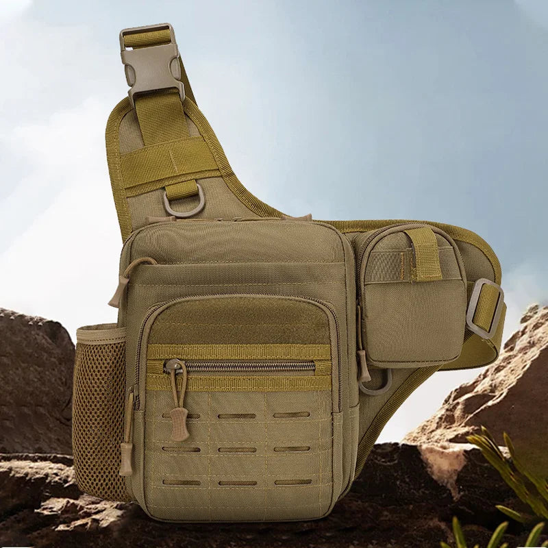 Bolsa táctica para acampar en el pecho, señuelo de pesca,...