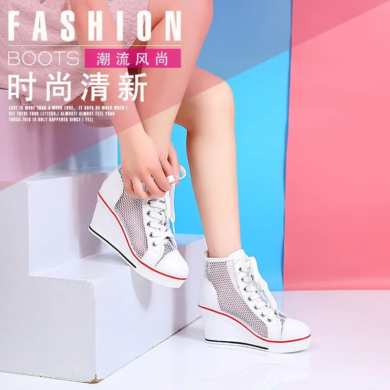 Sandalias de cuña con plataforma de 8 cm para mujer, con ...