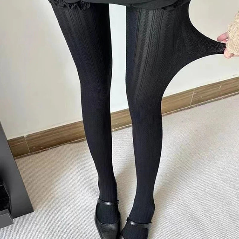Medias Lolita Vintage Cadena Cintura Alta Otoño Invierno - Moda Japonesa