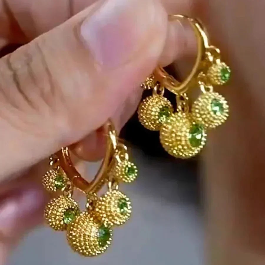 Nuevos exquisitos pendientes colgantes de cristal de circ...