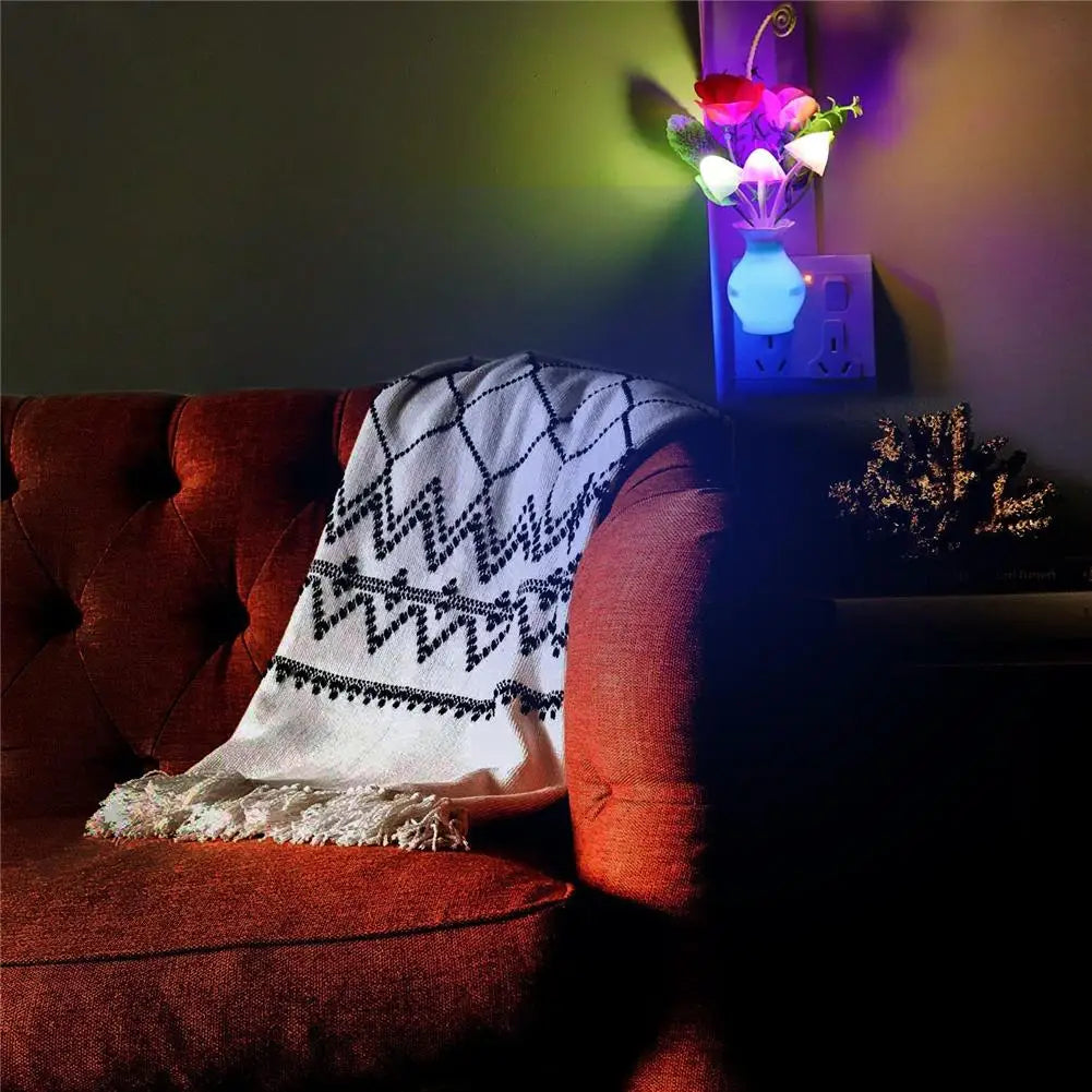 LED night light with 0.5W power and automatic sensor, ideal for dark spaces, by Corporación Turística.