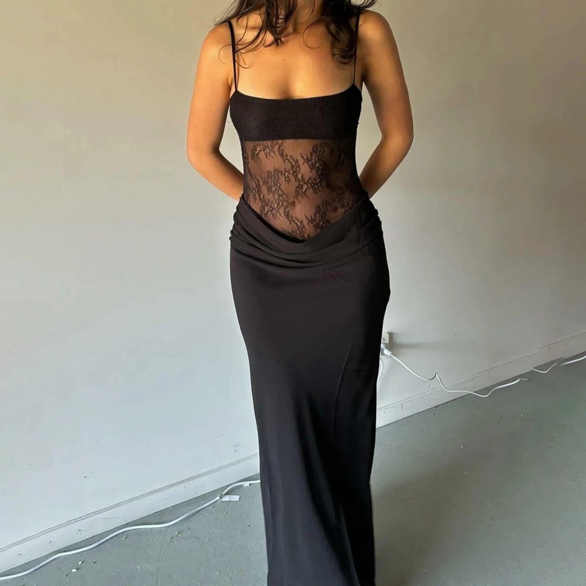 Elegante verano mujeres Maxi Cami Vestidos sin mangas esp...