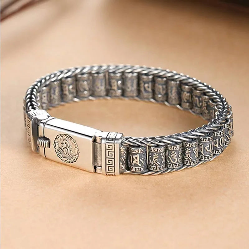 Pulsera de proverbios de seis caracteres budismo tibetano...