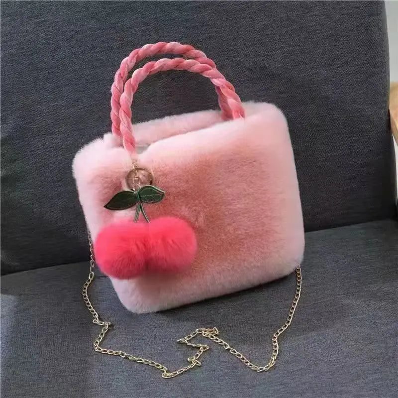 Nuevos bolsos de moda para mujer, bolso de mano de felpa ...