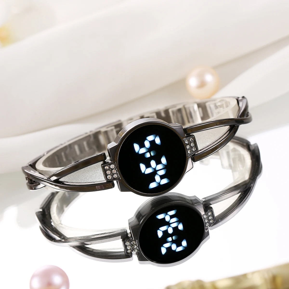 Reloj LED de moda versión coreana táctil estilo femenino ...