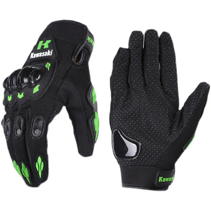Guantes Kawasaki Moto Off-Road Dedo Completo Antideslizantes - Corporación Turística