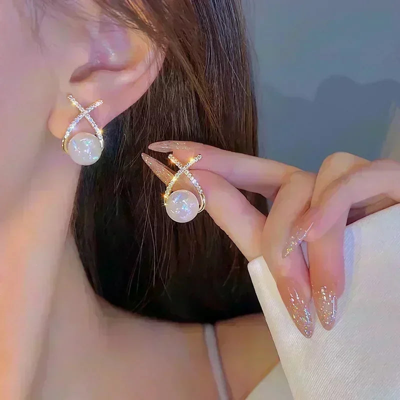 Nuevos pendientes cuadrados de circonita de cristal marró...