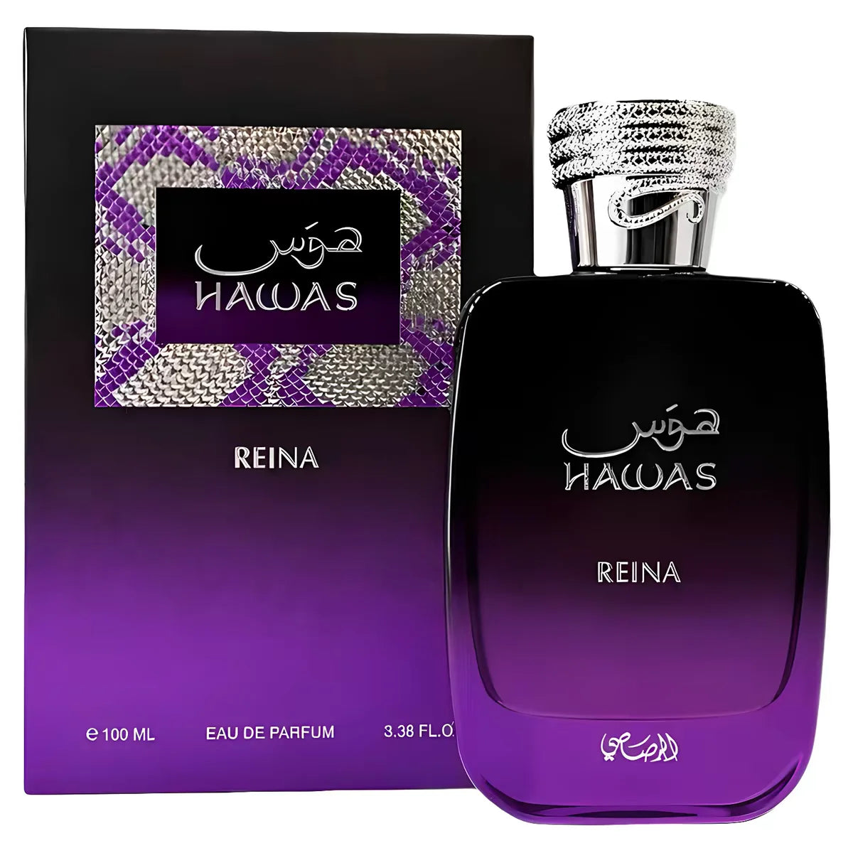 Hawas Reina, Perfume en Botella Morado-Negro Degradado co...