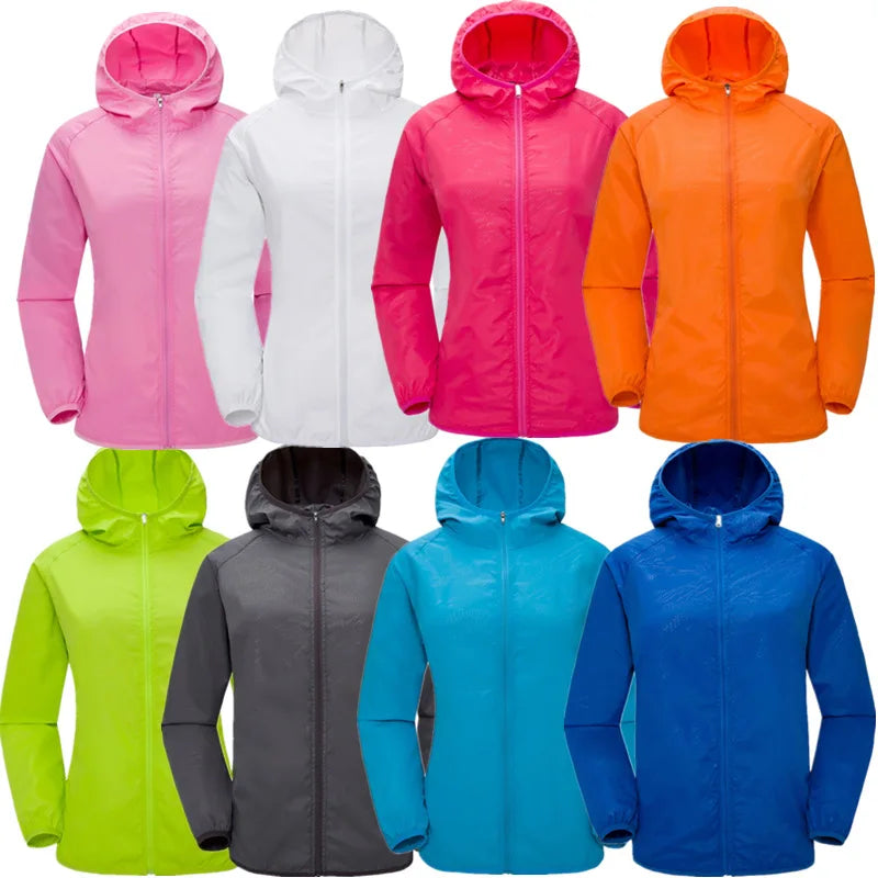 Chaqueta de lluvia para acampar para hombre y mujer, ropa...