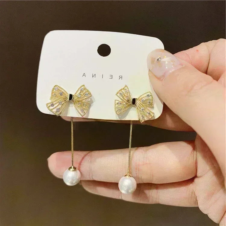 Nuevos pendientes cuadrados de circonita de cristal marró...
