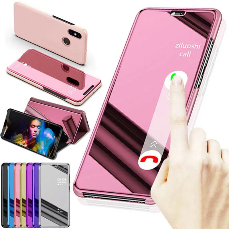 Luxury Samsung Galaxy A14, A34, A54 5G phone case with mirror design by Corporación Turística, showcasing the stylish, protective cover.