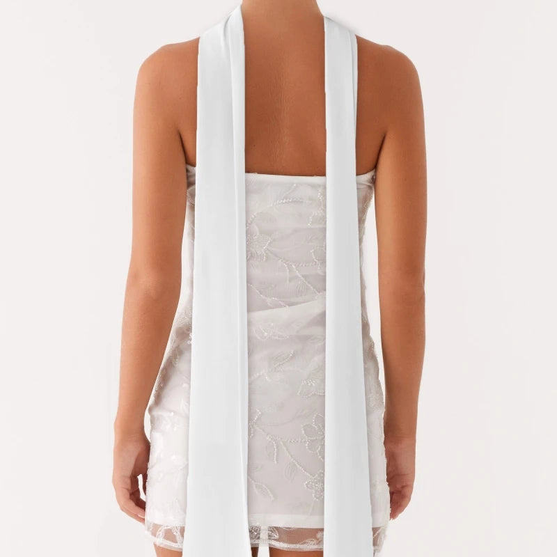 Minivestidos sexis de verano con perlas brillantes para m...
