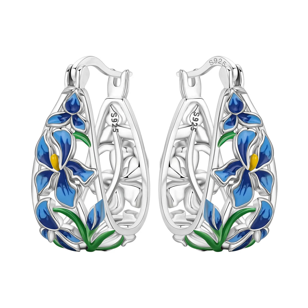 Orstarry Original Plata de Ley 925 pendientes de flor de ...