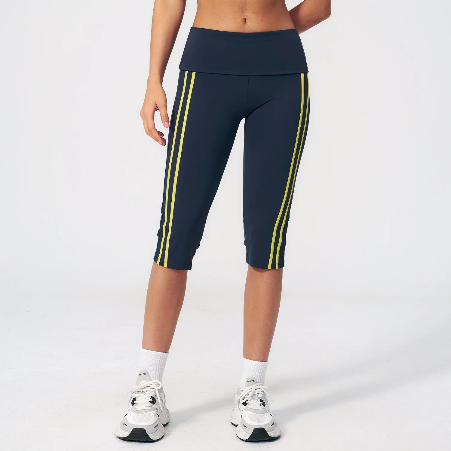 Leggings Capri de Yoga para Mujer, Cintura Alta con Banda...