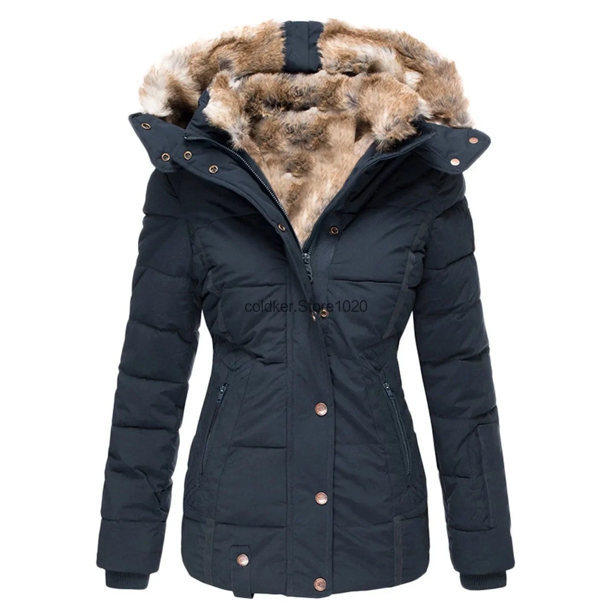 Chaqueta Acolchada de Algodón para Mujer 2026, Parkas Gru...