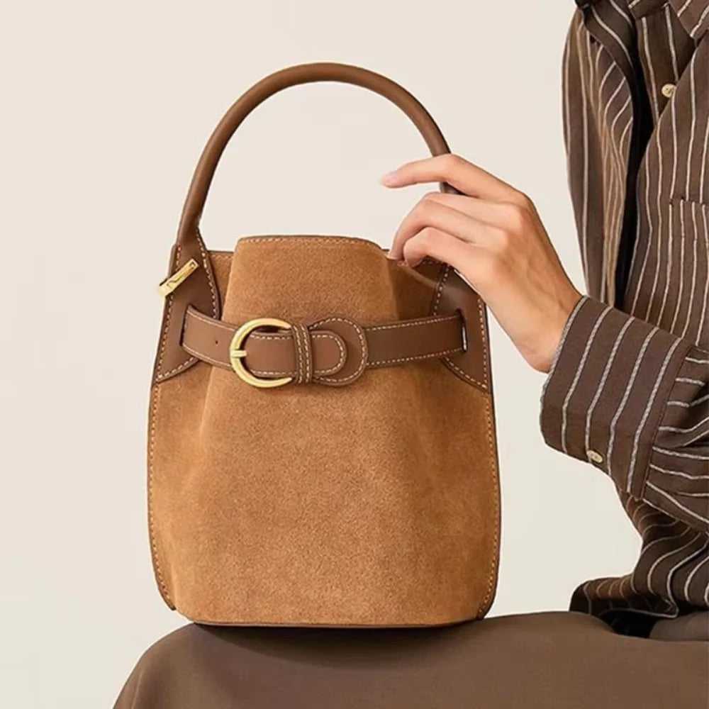 Bolso de lujo versátil de PU, bolso de cubo de gran capac...