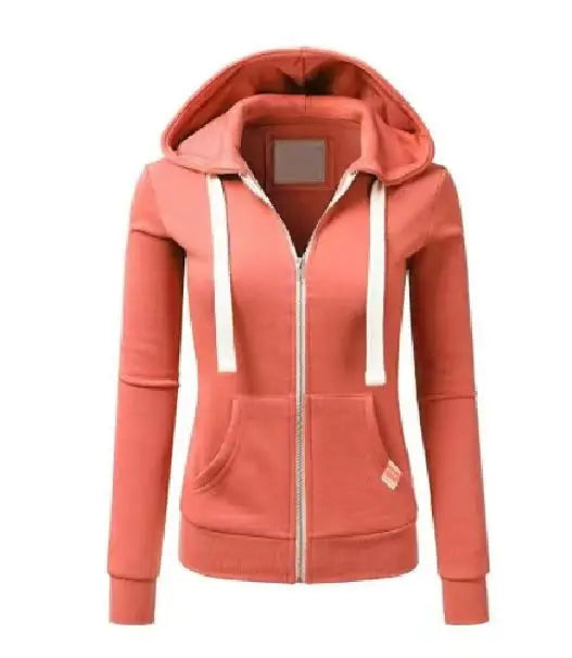 Casual urban women's hoodie sweatshirt with hood, featuring a relaxed fit and stylish design by Corporación Turística.