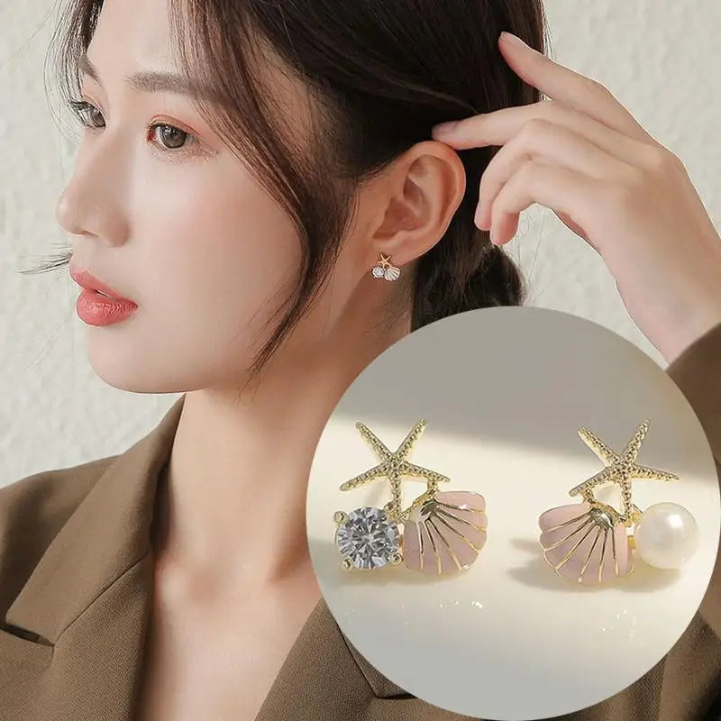 Pendientes de cisne de cristal hueco de aguja de plata 92...