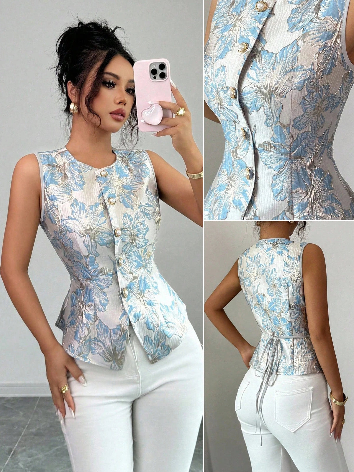 Blusa Elegante para Mujer, Nueva Colección 2026, Azul, Ja...