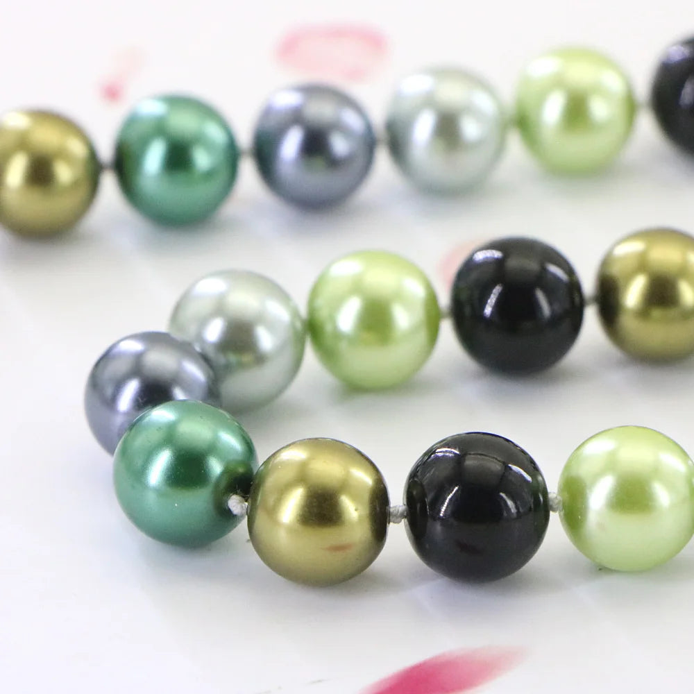 Conjunto de collar y pulsera con cuentas redondas de conc...