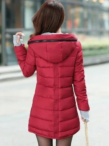 Moda Casual mujer impermeable Chaqueta de algodón Otoño I...