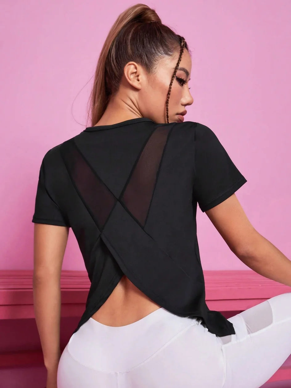 Traje de Yoga para mujer, Camiseta deportiva de verano, c...