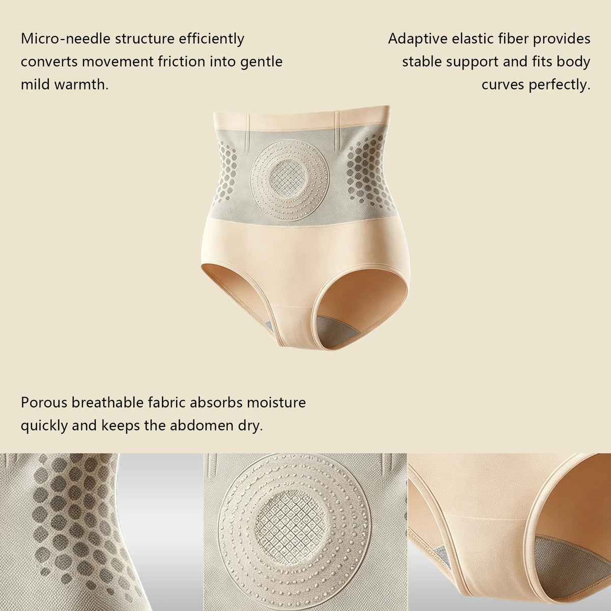 Textured honeycomb control abdomen shorts from Corporación Turística, designed to shape and support the waist and hips.