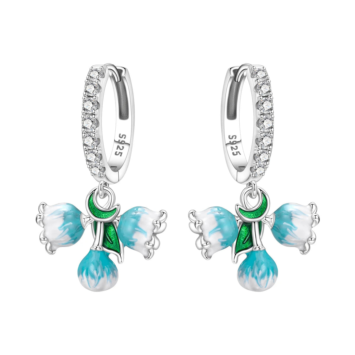 Orstarry Original Plata de Ley 925 pendientes de flor de ...