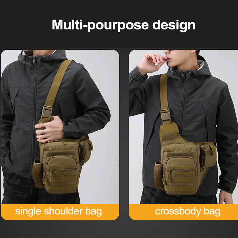 Riñonera táctica Molle para hombre, bolsa de pecho para a...