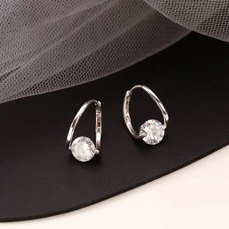 Pendientes colgantes de circonio de moda coreana para muj...
