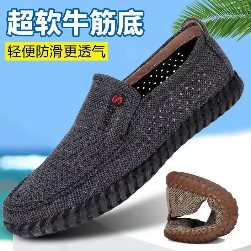 Zapatos de malla transpirables para hombre, zapatillas de...