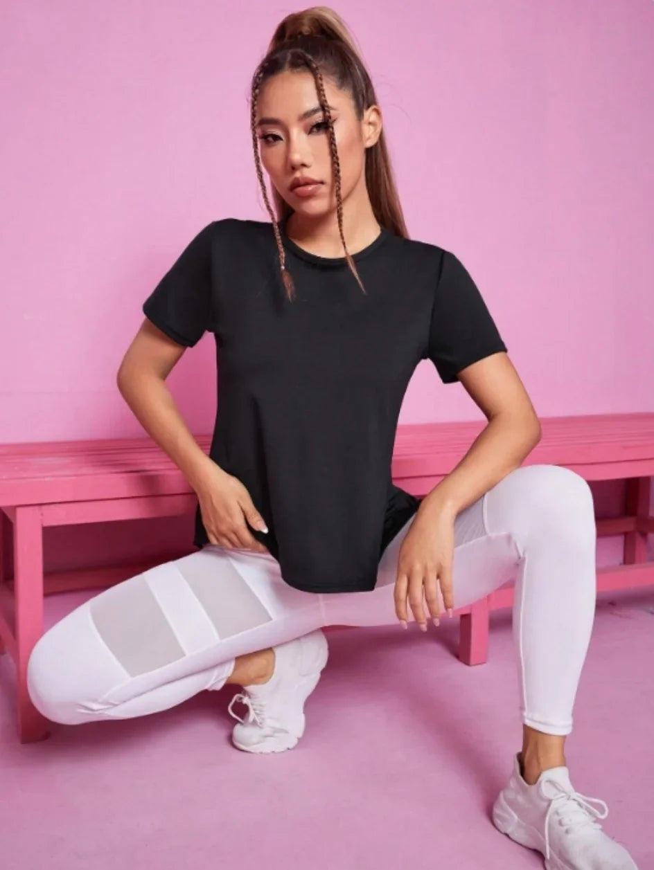 Traje de Yoga para mujer, Camiseta deportiva de verano, c...