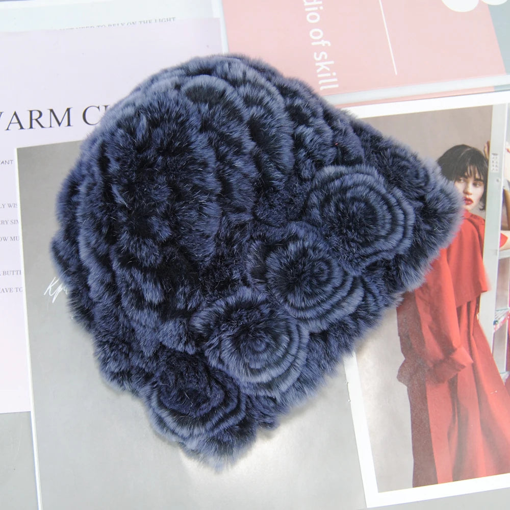 Authentic leather hats and matching sets from Nueva moda, displayed on a model in this image.