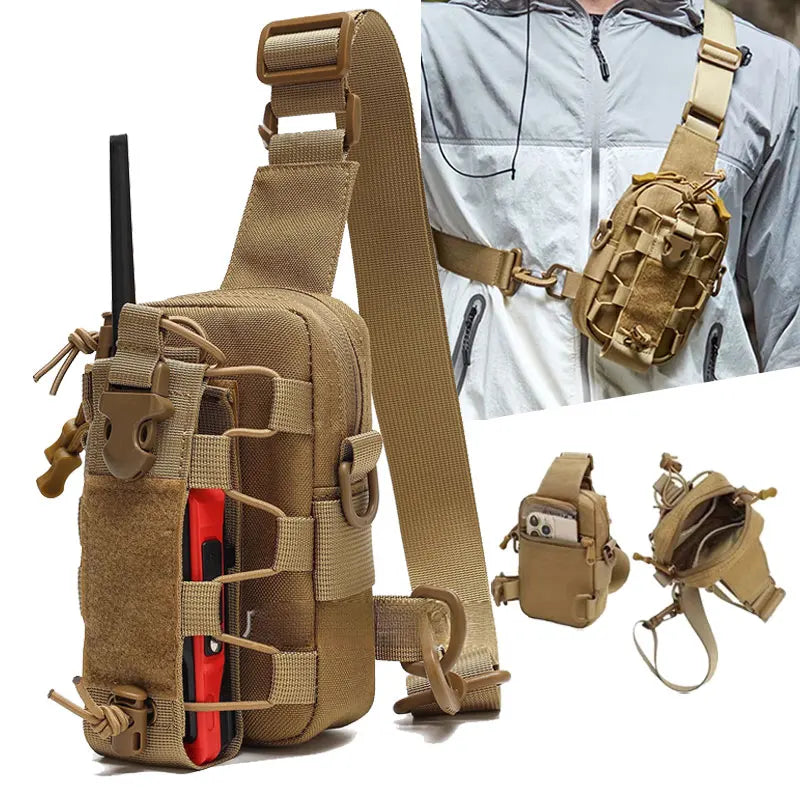 Bolsa de pecho frontal con eslinga táctica, bolsa para bo...