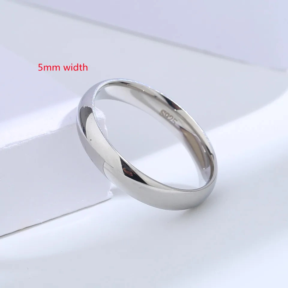 Buyee-Anillo de Plata de Ley 925 para parejas, anillo clá...