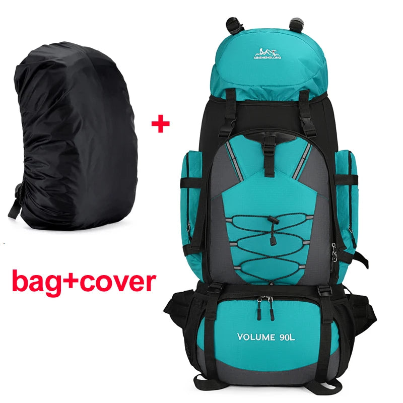 Mochila de senderismo y acampada de 90L, mochila de viaje...