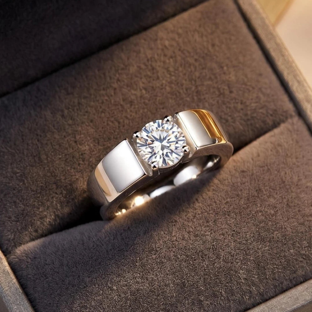 Nuevos Anillos de Moissanita D VVS1 de 0.5-2ct en Plata d...