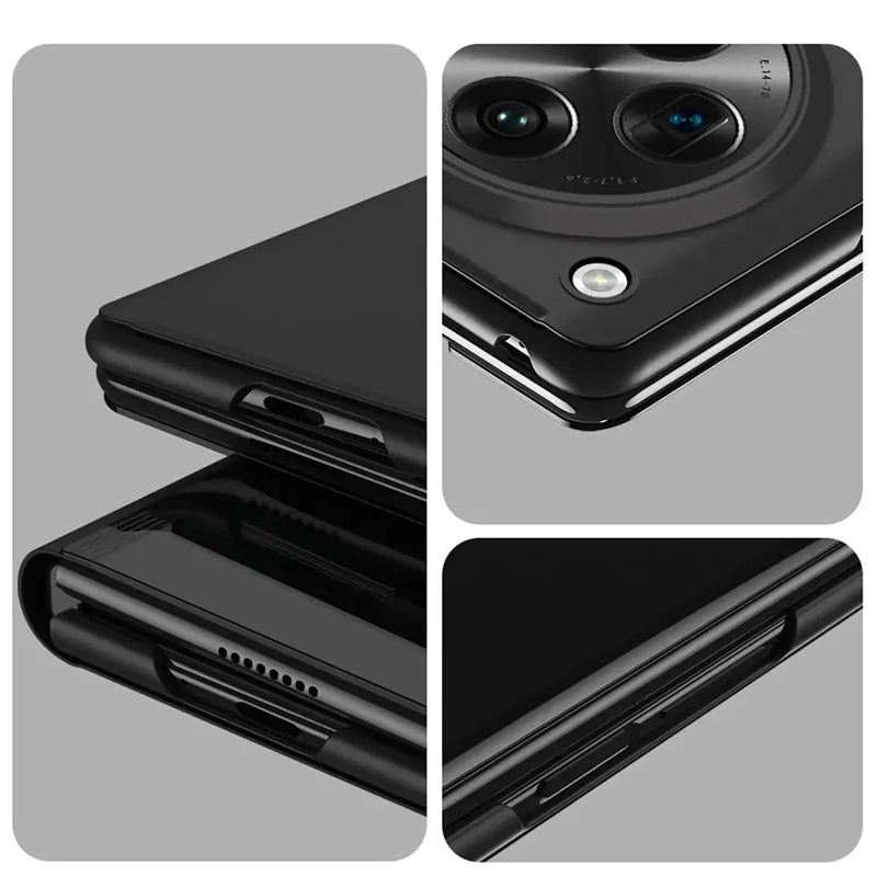 Luxury Samsung Galaxy phone case with mirror from Corporación Turística, featuring a sleek design and protective cover.