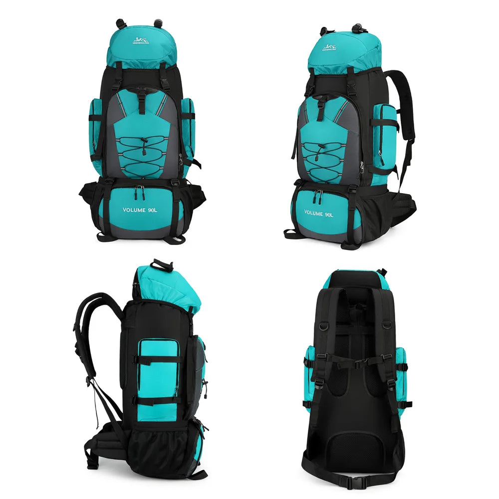 Mochila de senderismo y acampada de 90L, mochila de viaje...