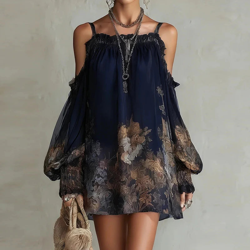 Vestido de Fiesta sin Mangas con Estampado Chic para Muje...