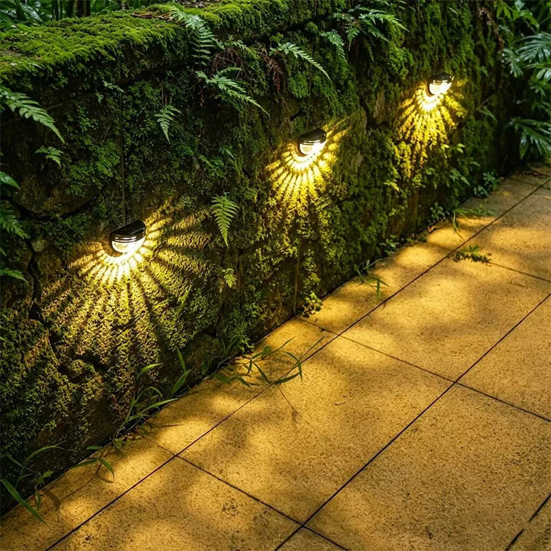 Lámpara Solar LED Redonda de Pared, IP67 Impermeable, Luz...